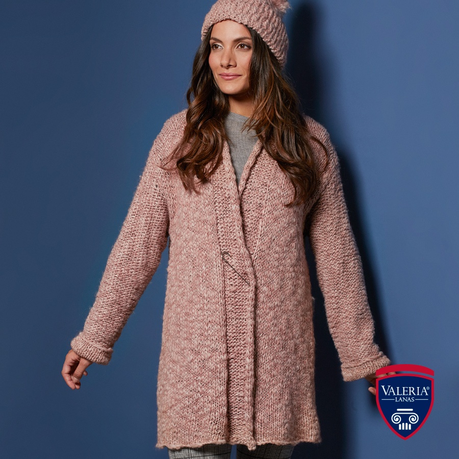 chaqueta larga y gorro